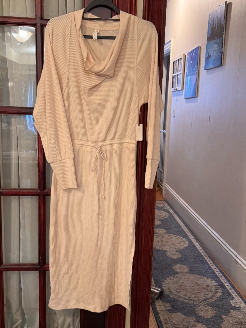 NWT Daily Practice Anthropologie Cowl Midi Dress